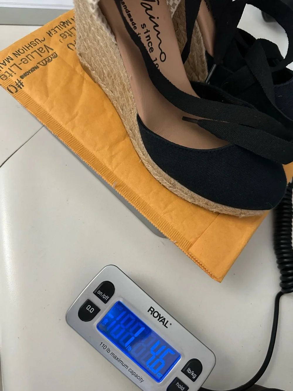 Gaimo Spain Closed Toe Women’s Black Espadrille Wedge Sandals with Ankle Wrap